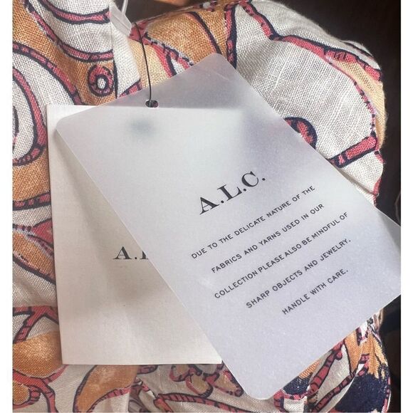 A.L.C. Salina Floral Linen Mini Dress NWT Size 4 - Picture 9 of 10